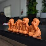 Set of 4 Pink Little Monks Statues for Good Luck Zendai.png