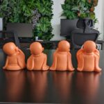 Set of 4 Pink Little Monks Statues for Good Luck Zendai.png