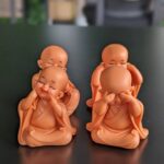 Set of 4 Pink Little Monks Statues for Good Luck Zendai.png